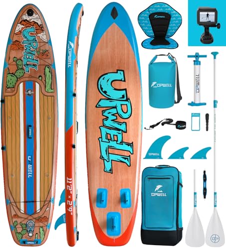 UPWELL 340x84x15cm Aufblasbares Breites Stand...