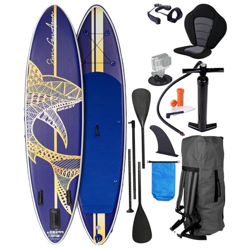 BRAST® SUP Board Shark | Aufblasbares Stand...