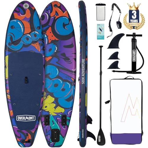 Overmont Aufblasbares SUP Board Set - Stand...